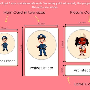 32 Profession Names Flashcards For Kids | Occupation Flashcards | Community Helper Flashcards | Montessori 3-part Nomenclature With Pictures