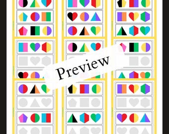 Color & Shape Matching Cards | Fun Symmetry Game for Kids | Educational ...