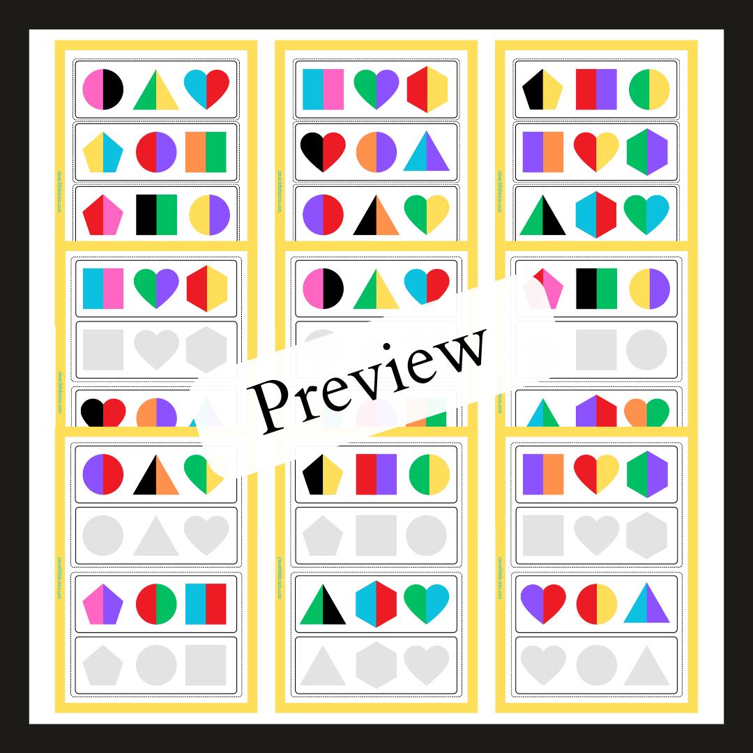 Color & Shape Matching Cards | Fun Symmetry Game for Kids | Educational ...