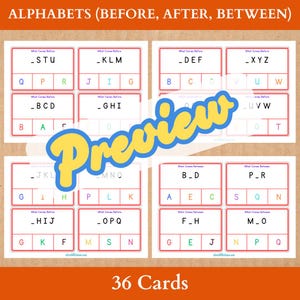 Cartes à clip de séquençage de l'alphabet | Lettres manquantes | Alphabets pour enfants | Activité Montessori | Activité d'association de cartes alphabétiques imprimables