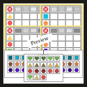 Puede incluir: Una hoja de trabajo imprimible con un juego de reconocimiento de patrones visuales para niños. La hoja de trabajo tiene una cuadrícula con diferentes formas y patrones. El juego está diseñado para ayudar a los niños a desarrollar sus habilidades de discriminación visual.