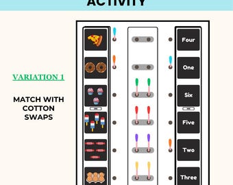Matching Activities for Kids | Puzzles For Preschool | Fun Early Learning Education Game (PDF Printables)