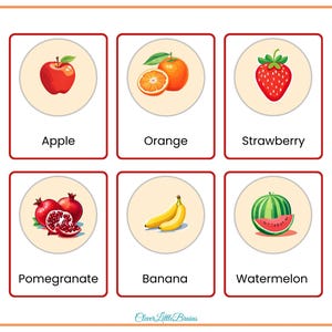 Fruits Flashcards With Names & Pictures - Fruits Names For Kids