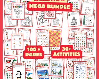The Ultimate Christmas Mega Activities Bundle For Kids | 100+ Pages  | 30+ Activities | 10+ Christmas Games Bonus | Christmas Printables
