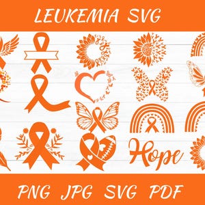 Leukemia Awareness Ribbon Svg: Cancer Warrior Design Files for Cricut
