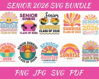 Senior 2026 SVG Bundle: Graduation Shirt Design, Coquette Bow