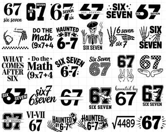 Six Seven Meme svg Bundle - Funny Viral Designs (svg, png, jpg, eps, dxf)