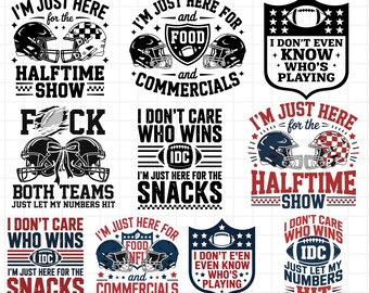 Funny Football Quotes SVG PNG Bundle – Game Day Designs (Digital Download