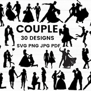Couple SVG/ Lovers SVG/ Clipart/ Cut Files/ Cricut/ Silhouette/ Vector