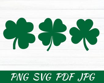 Shamrock & Clover SVG: St Patrick's Day Lucky Cut Files (PDF, PNG)