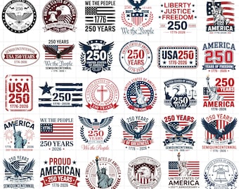 USA 250th Anniversary SVG Bundle – Patriotic Designs (Digital Download)
