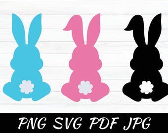 Conejito de Pascua SVG: Silueta de conejo para Cricut y Silhouette