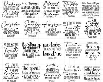 Bible Verse SVG Bundle – Christian Scripture Quotes (Digital File)