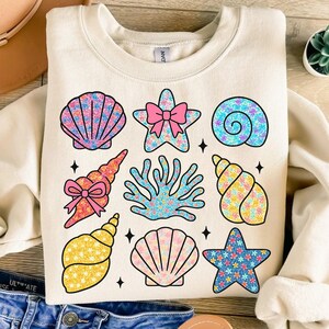 Wildflower Seashell Clam Summer Png, Summer Vibes Png, Floral Summer Png, Summer Beach Png, Wildflower Summer Design, Summer Vacation Png