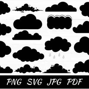 Cloud SVG Bundle: Sky Clipart, Weather Cut Files (For Cricut)