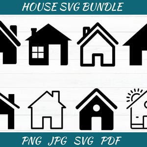 House Svg Bundle - Home Svg - House Outline Svg - House Cut Files - House Clipart - House Silhouette - House Vector - House Design Svg