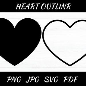 Heart Outline SVG: Digital Download for Cricut, Silhouette