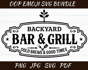 Backyard BBQ Grill SVG: Good Times Quote, Kitchen Decor