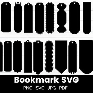 Marcador SVG, Plantilla de marcador Svg, Etiquetas de marcador, Marcador imprimible, Paquete de marcadores Svg, Plantillas de marcador para Cricut