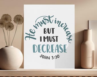 Inspirierender Bibel Vers Druck: Christliche Wandkunst (Digitaler Download)