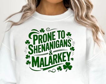 Shenanigans St Patrick's Day SVG: Funny Irish Clover Design (PNG, SVG)