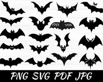 Paquete SVG de murciélago, archivos de corte Cricut de Halloween