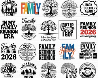 Family Reunion 2026 SVG Bundle – Family Tree Designs