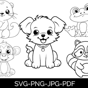 Woodland animals SVG, Animals bundle png