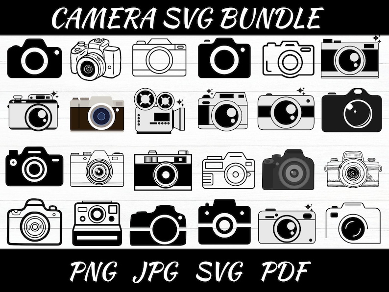 Svg Computer Camera Camera SVG Bundle: Photography Clipart, Cricut Cut Files - Etsy