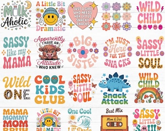 Toddler Sublimation PNG Bundle – Funny Kids Quotes (Digital Download)