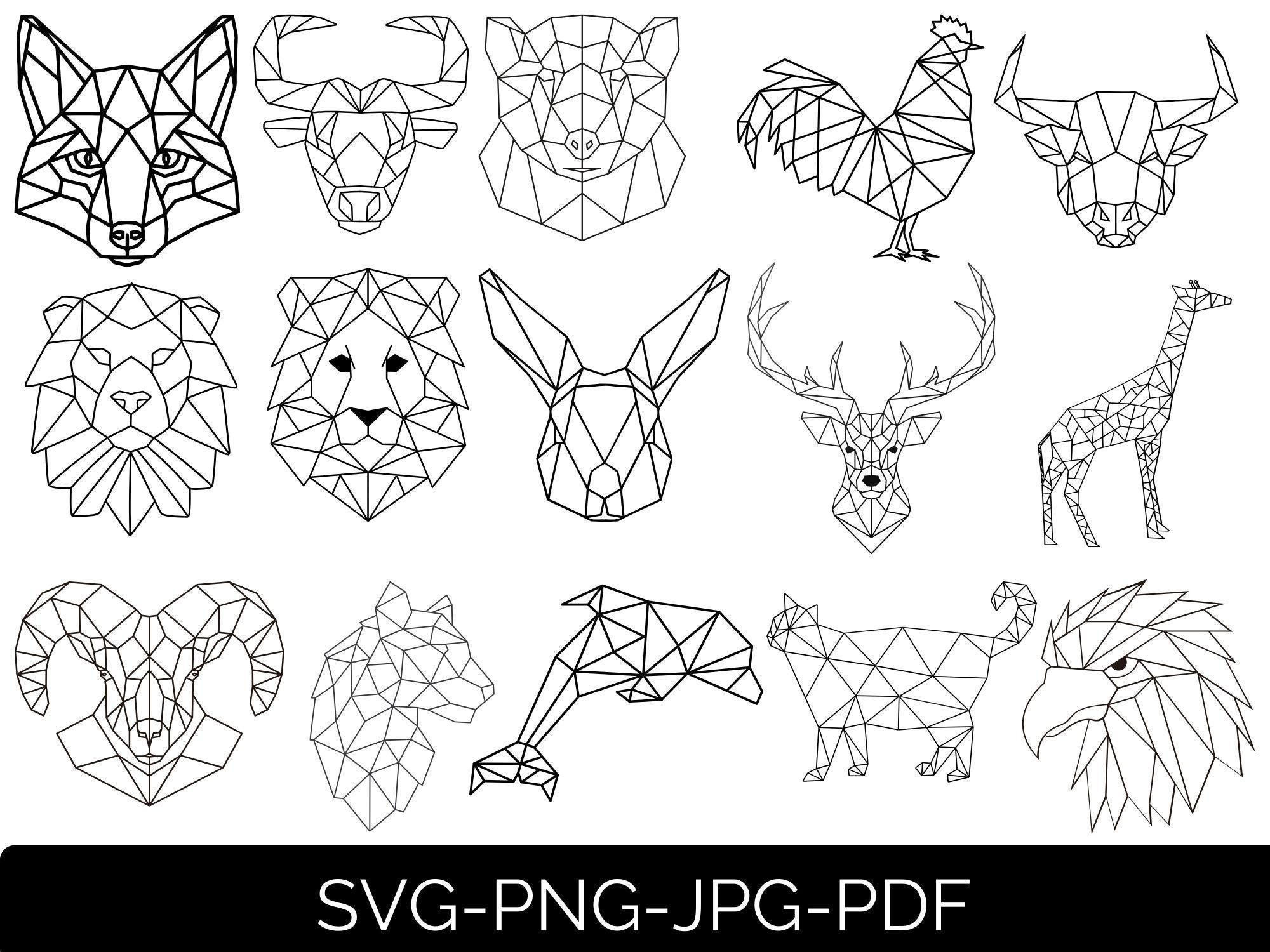 Animales geométricos - Etsy México, image size:2000x1500