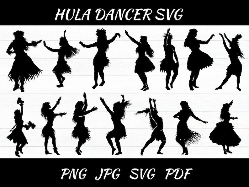 Hula Dancer SVG, Hawaiian Girl Clipart (digital Download) - Etsy