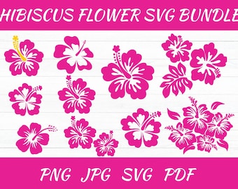Hibiscus Flower SVG Bundle: Tropical Cut Files (digital Download) - Etsy