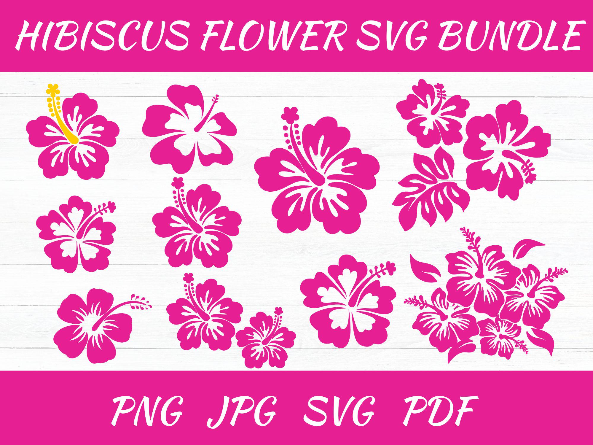 Hibiscus Flower SVG Bundle: Tropical Cut Files - Etsy UK