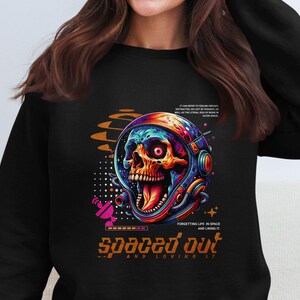 Space Skull Astronaut PNG: Sci-Fi Digital Art (300DPI)