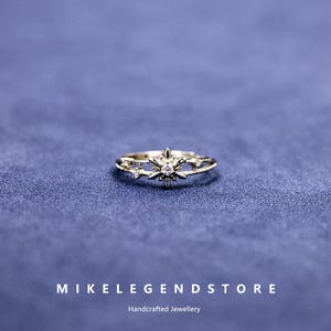 S925 Silver Flower Ring Adjustable ring