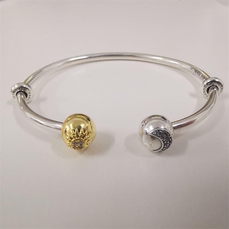 アクセサリー Pandora Open Bangle Amazon.com: Pandora Jewelry Signature Open Bangle Cubic