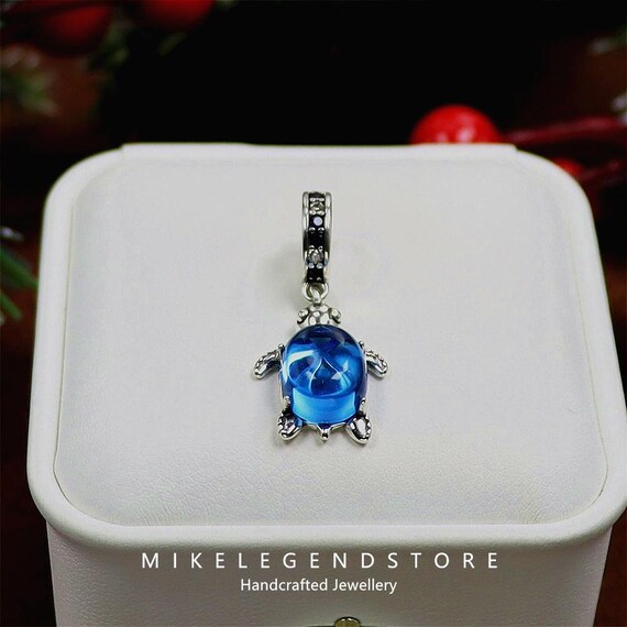 S925 Sterling Silver Bracelet Loose Beads Sea Turtle Pendant Bead Charm DIY  Accessories Pandora Style