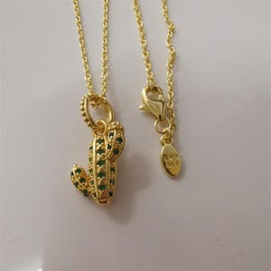 Pandora S925  SILVER Sparkling Desert Cactus Pendant Necklace Set