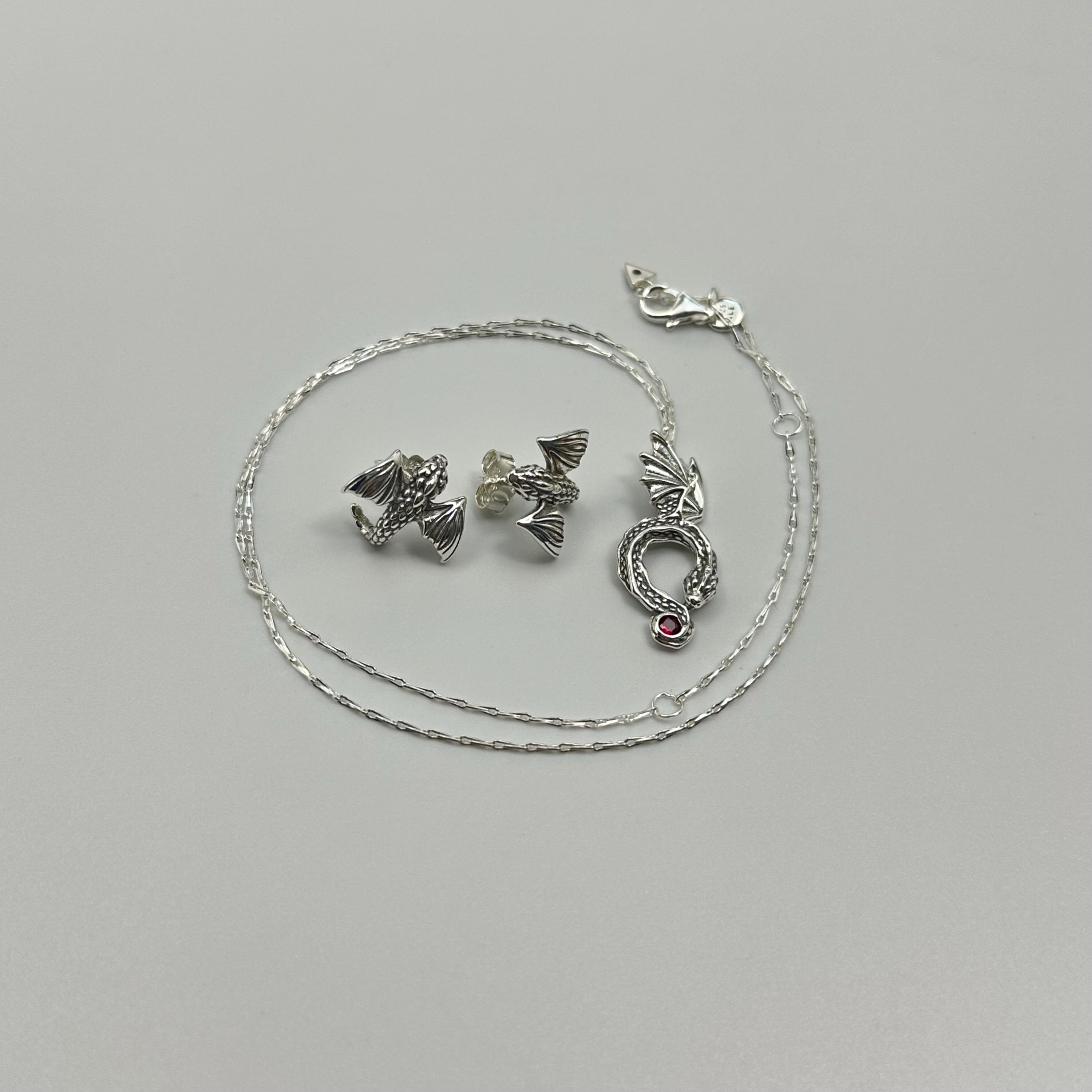 pandora game of thrones dragon halskette und ohrstecker jewellery necklace stud earrings set