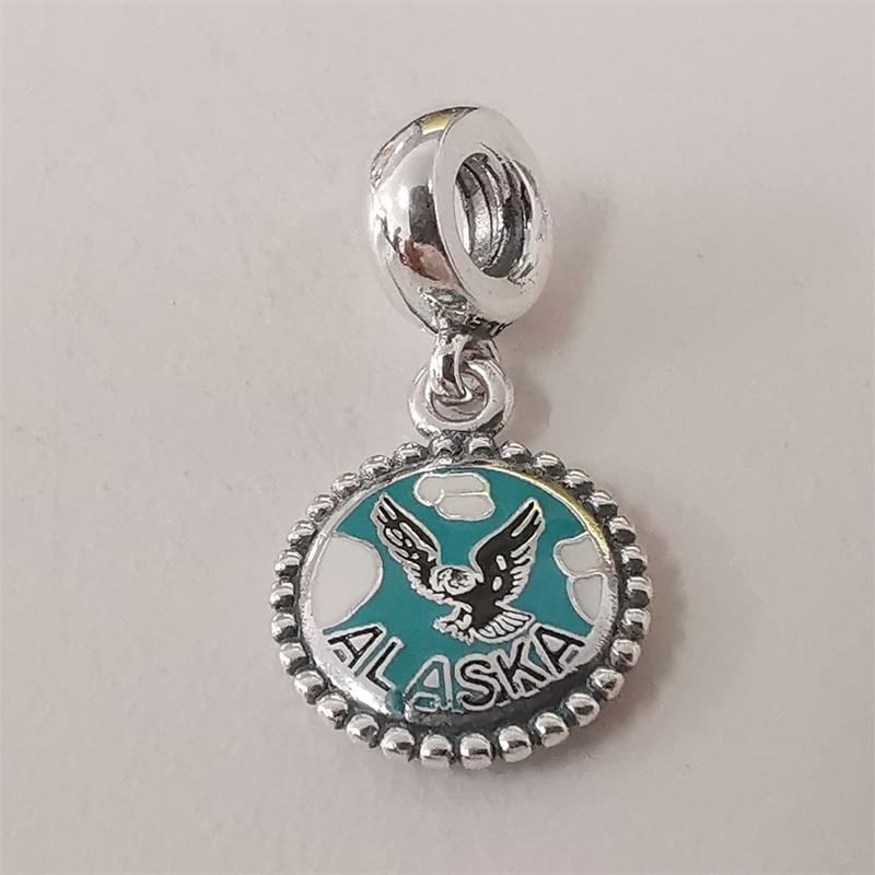 new w/ box pandora alaska bald eagle enamel dangle charm us exclusive cruise
