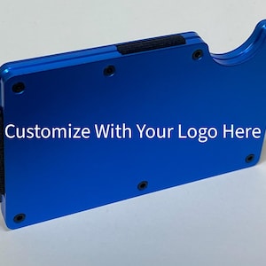 Billetera personalizable, billetera segura con RFID, regalo para él, regalo para padrinos de boda, billetera de metal, clip para dinero, regalo personalizado