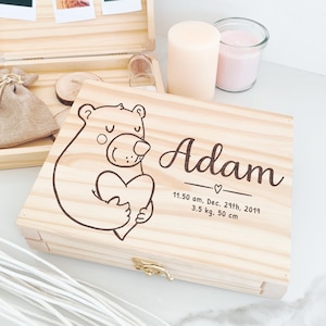 Geheugenbox, doopcadeaus, geboortecadeau, gepersonaliseerd babycadeau, pasgeboren cadeau, gepersonaliseerd babycadeau