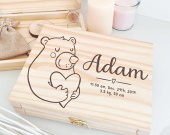 Boite à souvenirs, cadeaux de baptême, cadeau de naissance, cadeau bébé personnalisé, cadeau naissance, cadeau bébé personnalisé
