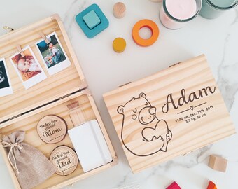Boite à souvenirs, cadeaux de baptême, cadeau de naissance, cadeau bébé personnalisé, cadeau naissance, cadeau bébé personnalisé