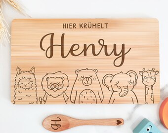 Personalized wooden board, personalized breakfast board, baby gift birth, personalized gifts, baptism gift, newborn gift
