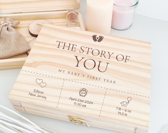 Boite à souvenirs, cadeaux de baptême, cadeau de naissance, cadeau bébé personnalisé, cadeau naissance, cadeau bébé personnalisé