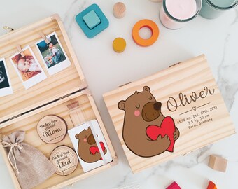 Boite à souvenirs, cadeaux de baptême, cadeau de naissance, cadeau bébé personnalisé, cadeau naissance, cadeau bébé personnalisé