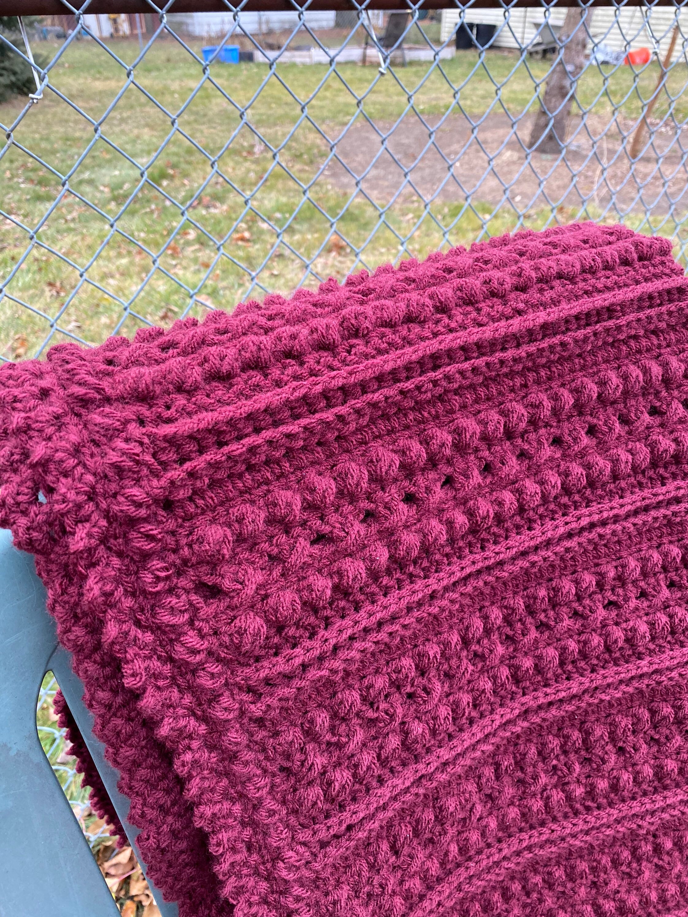 Crochet Afghan Cranberry Color Blanket And Throw Warm Cozy Etsy Crochet Afghan Cranberry Color Blanket And Throw Warm Cozy Etsy