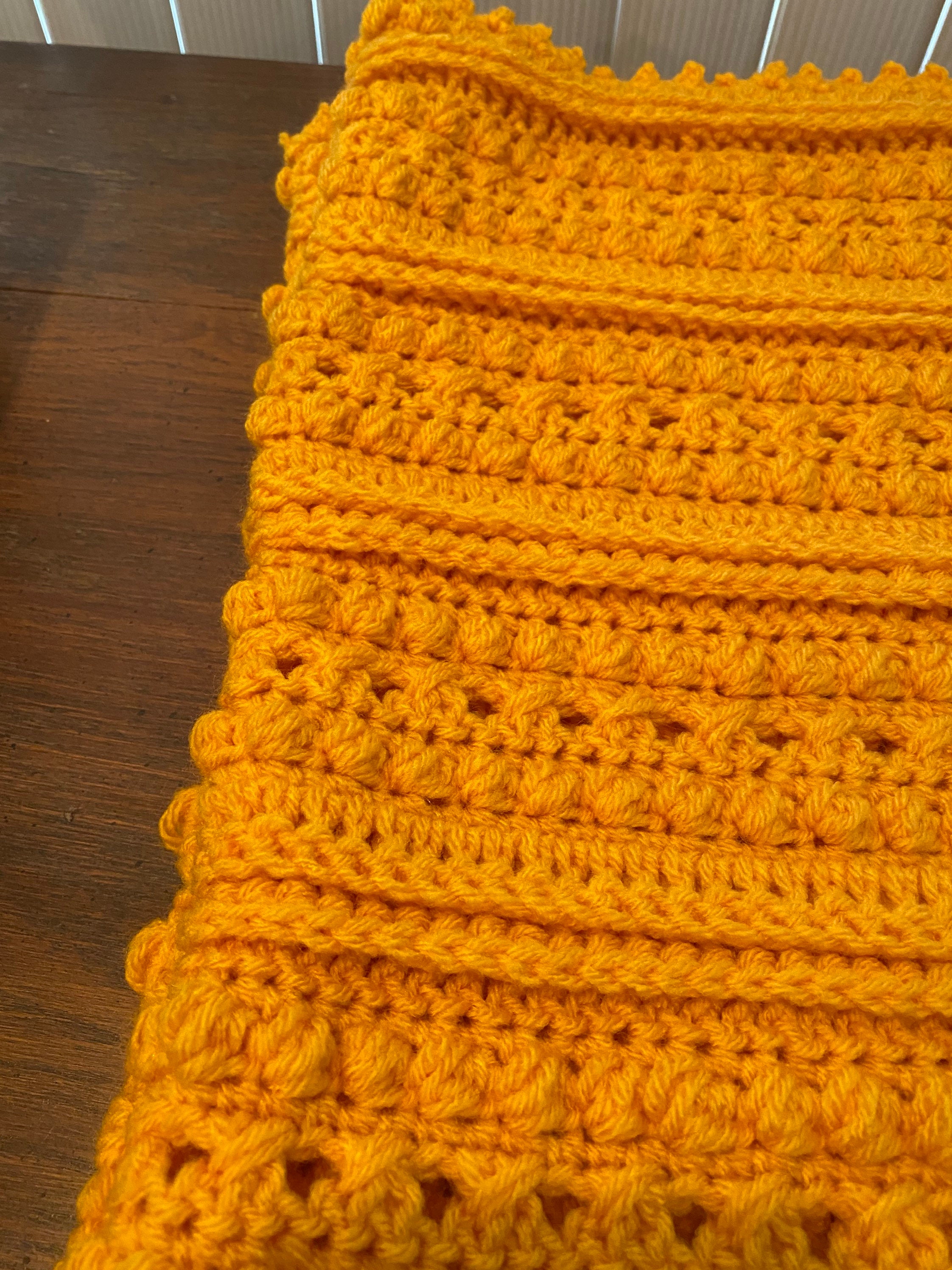 Crochet Afghan for sale Yellow detailed Afghan Crochet Etsy